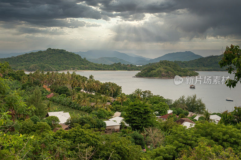 Gili Asahan和龙目岛的风景，印度尼西亚